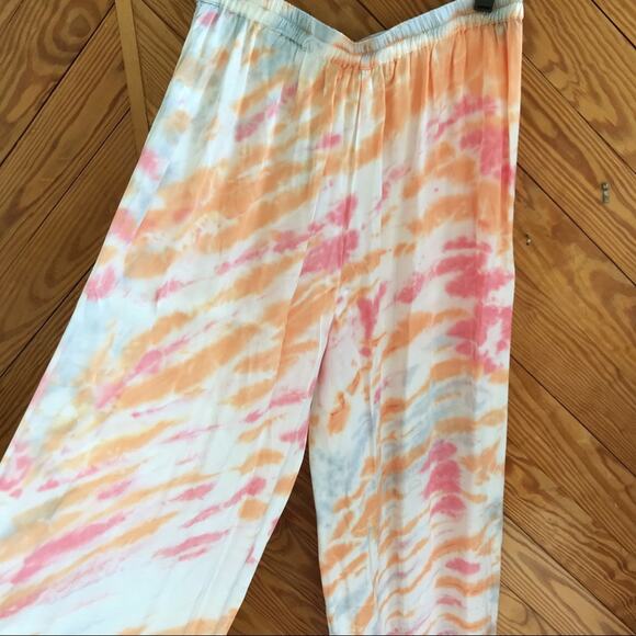 Young Fabulous & Broke Rainbow Tie Dye Wide Leg Pants - Picture 6 of 6